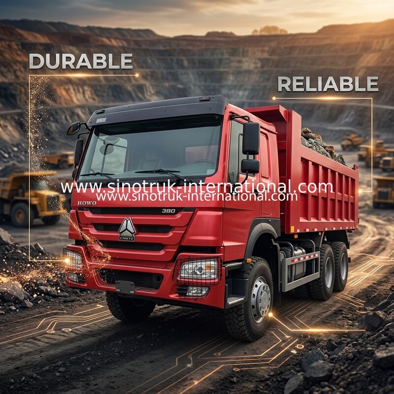 SINOTRUCK Howo tirador camión de descarga 380hp 6 × 4 20CBM Caja 10 ruedas