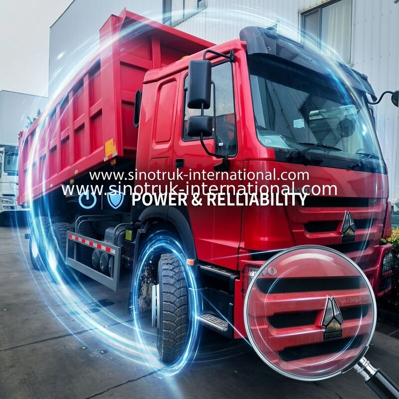 Sinotruk Howo camión de descarga con tirador 380hp 6 × 4 con cilindro hidráulico Hyva para minería