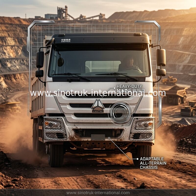 Blanco LHD 10Wheels de SINOTRUK HOWO Tipper Dump Truck 6×4 400HP 20CBM