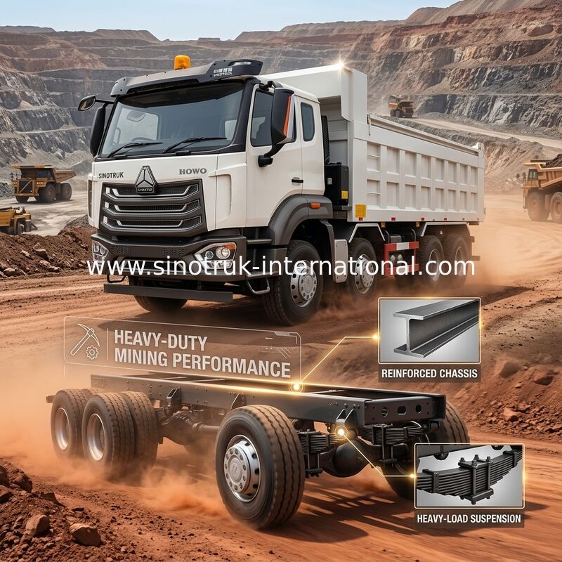 × 4 de Sinotruk Howo Tipper Dump Truck Brand New 380Hp Rhd 12Wheels 8