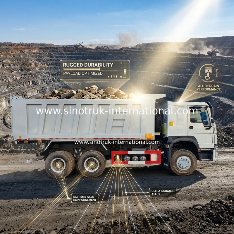 RHD 6×6 10 ruedas Blanco HOWO Camión de remate con tracción completa Alta potencia 380 CV