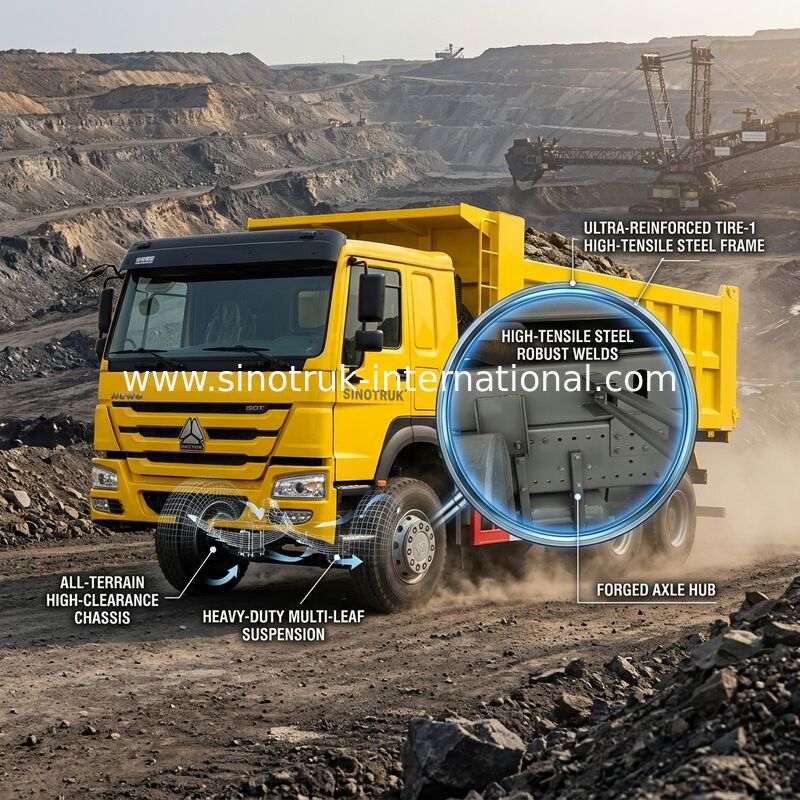 10 alto consumo de los caballos de fuerza 400HP HOWO Tipper Dump Truck Low Fuel de las ruedas