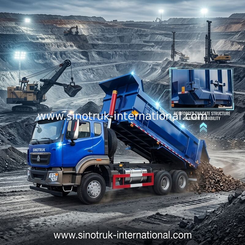 SINOTRUK HOWO camión de descarga con volante 6 × 4 10 ruedas RHD 380HP U Tipo 1 luz de advertencia