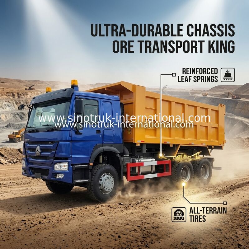 Altas ruedas de los caballos de fuerza 400HP HOWO Tipper Dump Truck LHD 6×4 10