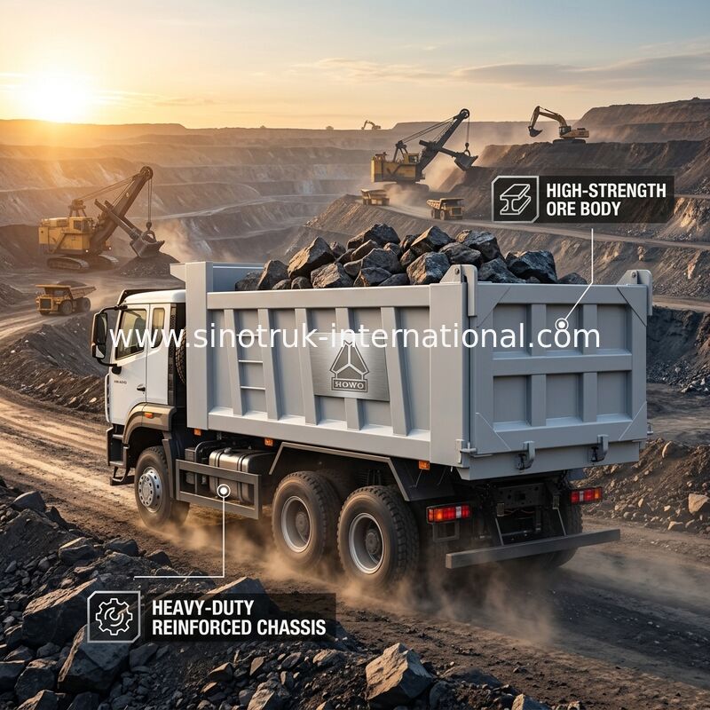 Altas ruedas de Tipper Dump Truck LHD 6×4 10 del blanco de los caballos de fuerza 400HP HOWO