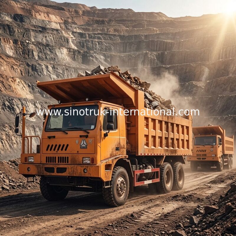 explotación minera Tipper Dump Truck 371HP de 6X4 LHD 70 toneladas de SINOTRUK HOWO para la minería