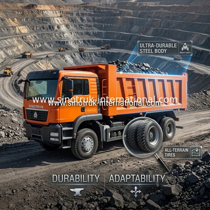 Sinotruk anaranjado Howo 6 x 4 Tipper Dump Truck New 371HP LHD