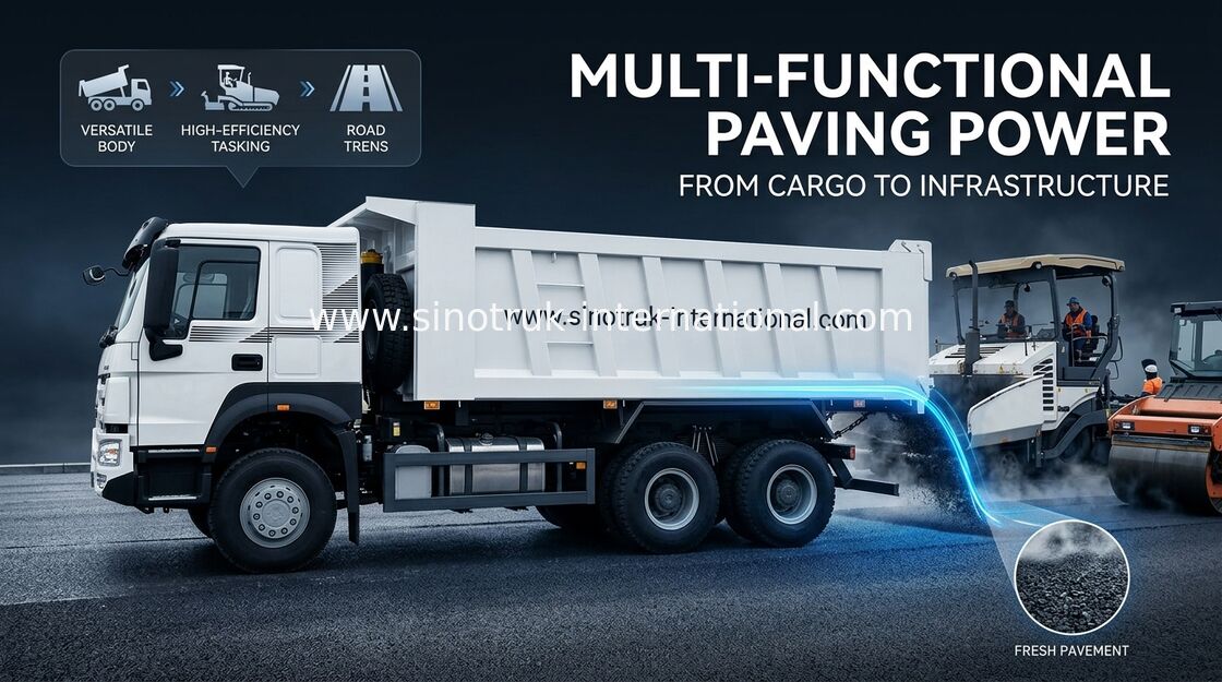 SINOTRUK Howo Tipper Dump Truck LHD 6X4 371HP en el color blanco