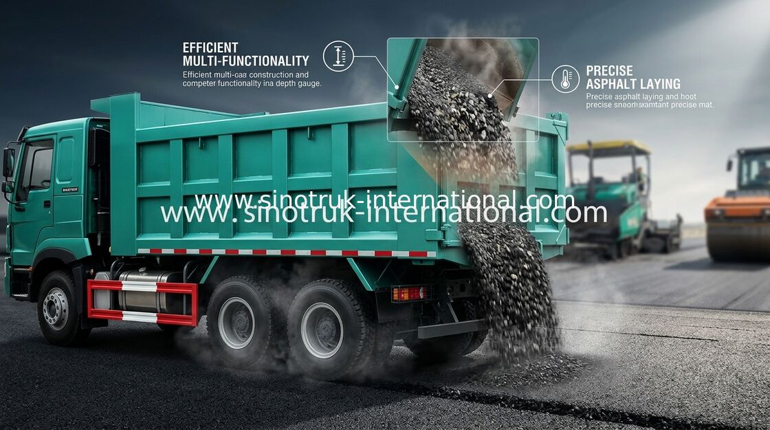 30-40 toneladas de RHD 10 de las ruedas de camión volquete SINOTRUK HOWO A7 del volquete para la construcción
