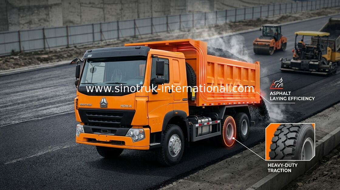 30 - 40 toneladas de camión volquete LHD 371HP 6X4 de SINOTRUK para el material de construcción cargado