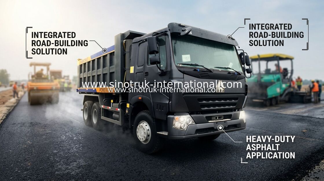 20 6X4 de CBM 30 - 40 de la tonelada SINOTRUK sistema de elevación delantero del camión volquete LHD 371 HP