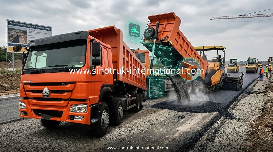 Camión volquete eficiente 371HP 8x4 RHD SINOTRUK HOWO del volquete del consumo de combustible bajo