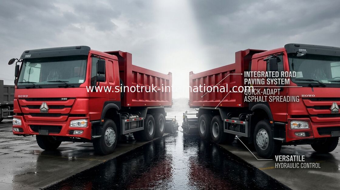 El camión volquete 336HP 6X4 RHD de Sinotruk Howo de la minería 30 toneladas de blanco/rojo/se pone verde
