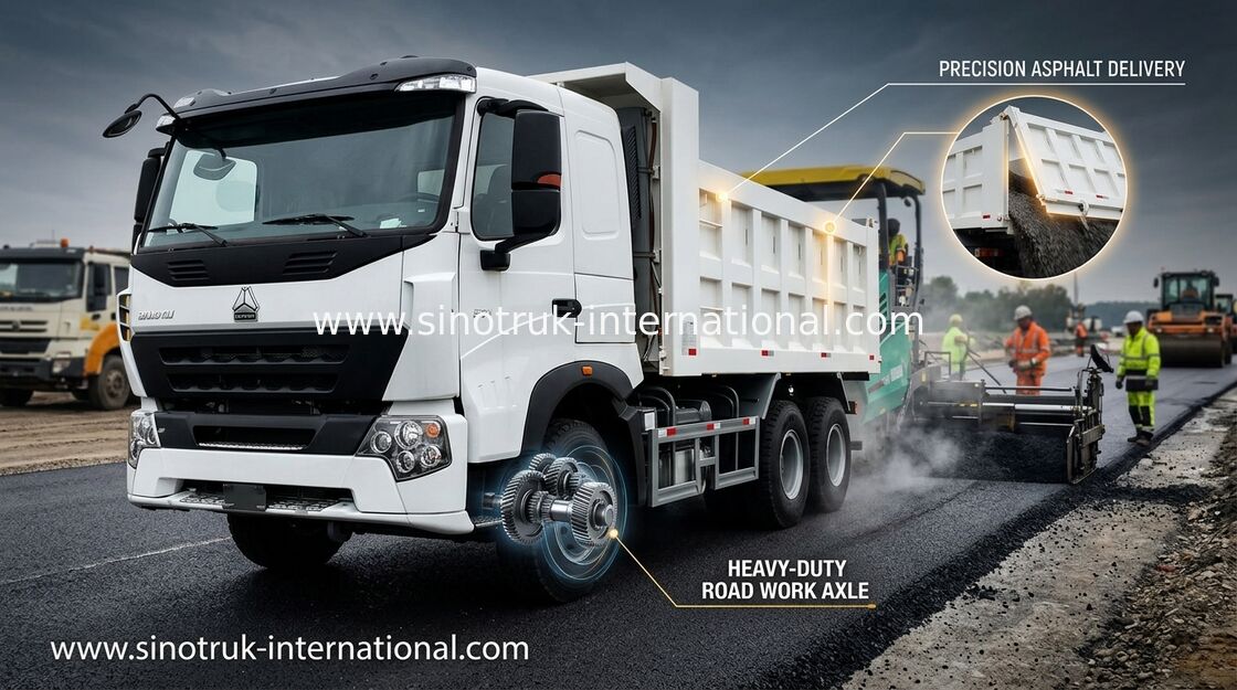 Alta eficacia del combustible del color del camión volquete blanco de Sinotruk Howo 30 - 40 toneladas para minar