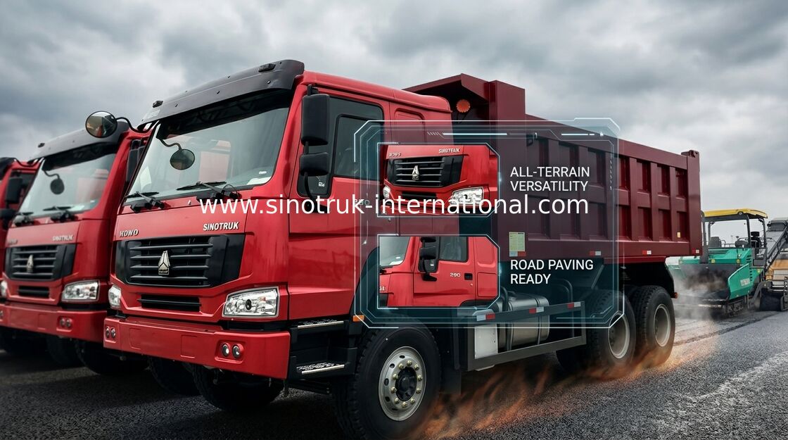El camión volquete 10 de HOWO rueda 371HP LHD 10 - 25 CBM 30 - 40tons para la minería