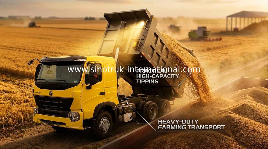 Toneladas de camión volquete de Sinotruk Howo del camión volquete 30 - 40 del volquete del sector de la construcción