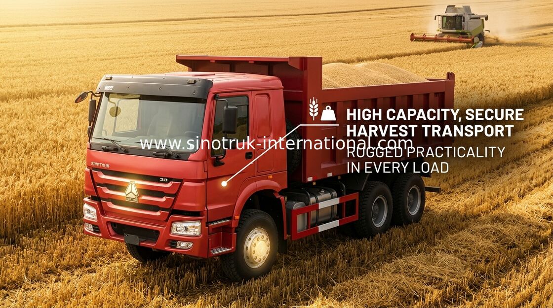 Camión volquete LHD 371 HP de Sinotruk Howo de camión volquete pesado de 25 - 40 toneladas euros 2