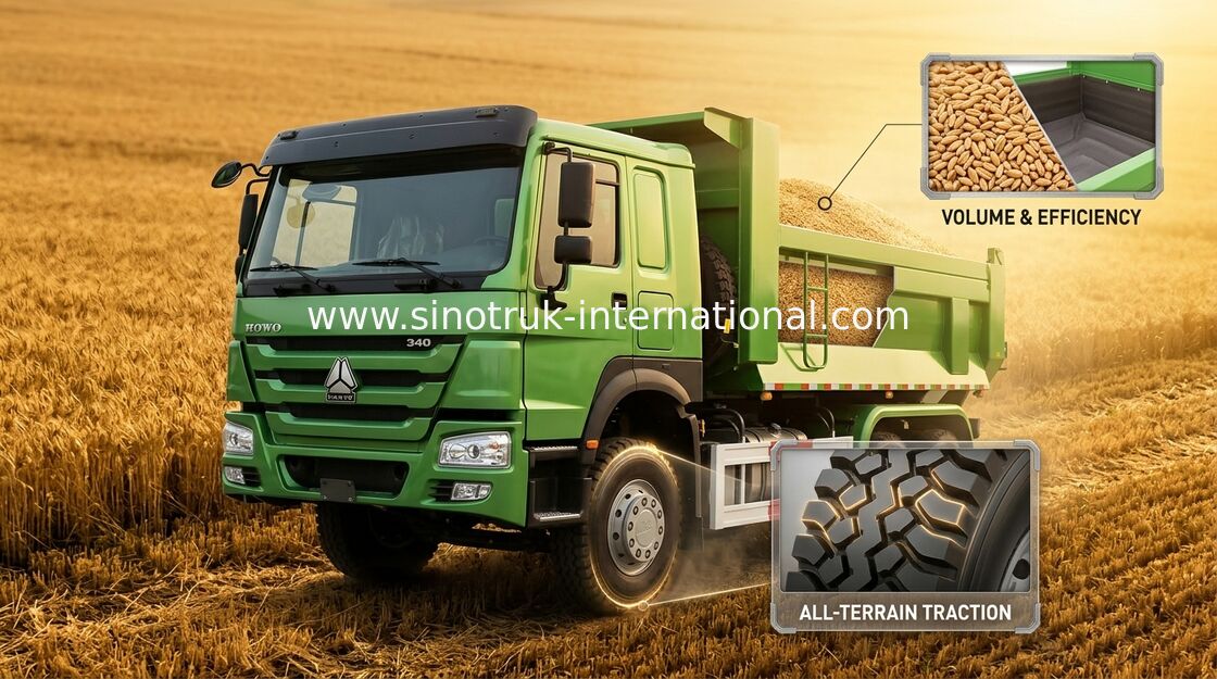 Camión volquete resistente ZZ3257N3647A del volquete de SINOTRUK HOWO para las obras públicas