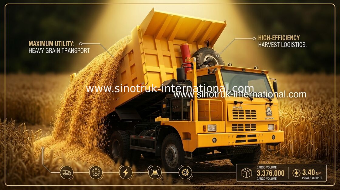 camión volquete 371HP del volquete de la explotación minera de 6X4 LHD 70 toneladas de SINOTRUK HOWO para la minería