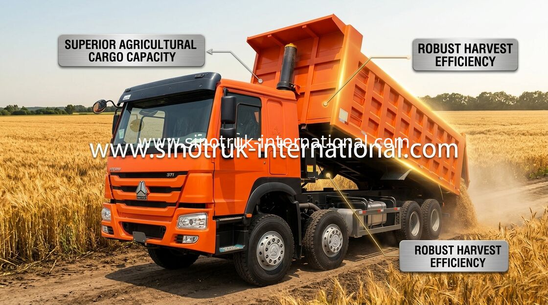 El camión de volquete SINOTRUK HOWO 371HP 12 rueda LHD 31 toneladas de 20-30CBM ZZ3317N3567W