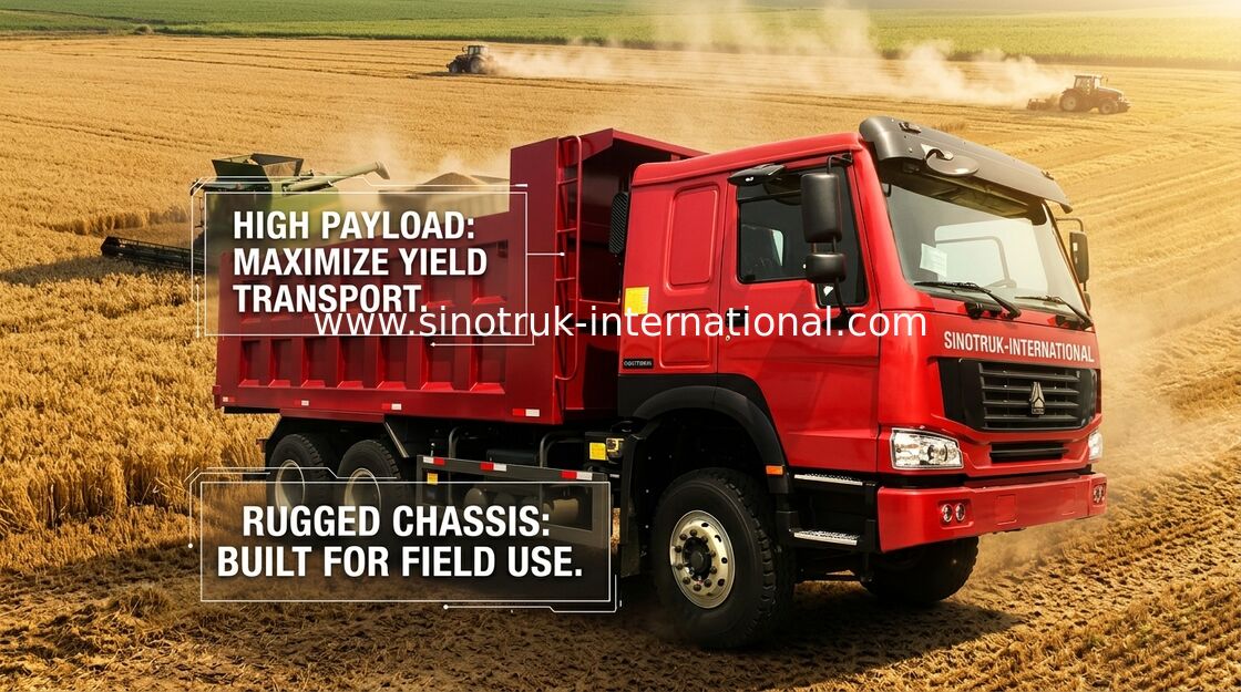 Tonelada 10-25CBM ZZ3257N3647A del camión volquete 6X4 RHD 371HP 25 del volquete de Sinotruk Howo
