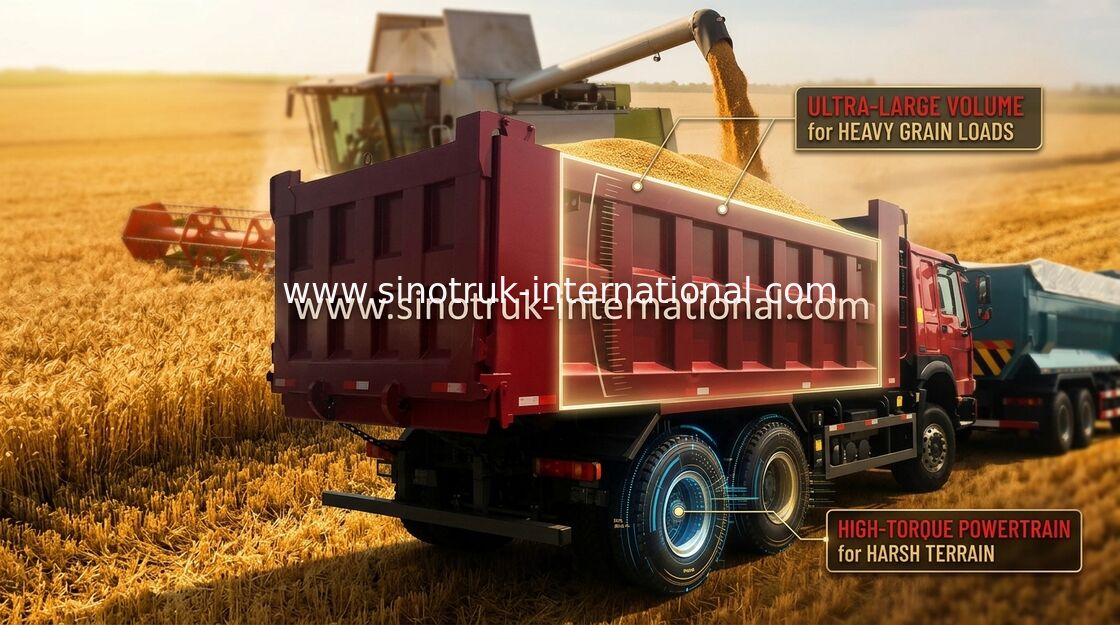 Tonelada 10-25CBM ZZ3257N3647A del camión volquete 6X4 LHD 371HP 25 del volquete de Sinotruk Howo