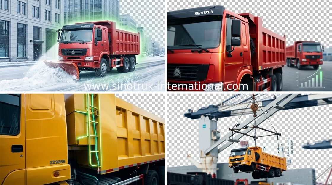 Camión volquete SINOTRUK HOWO 6X4 LHD 371HP 25-40tons 10-25CBM ZZ3257N3847A del volquete