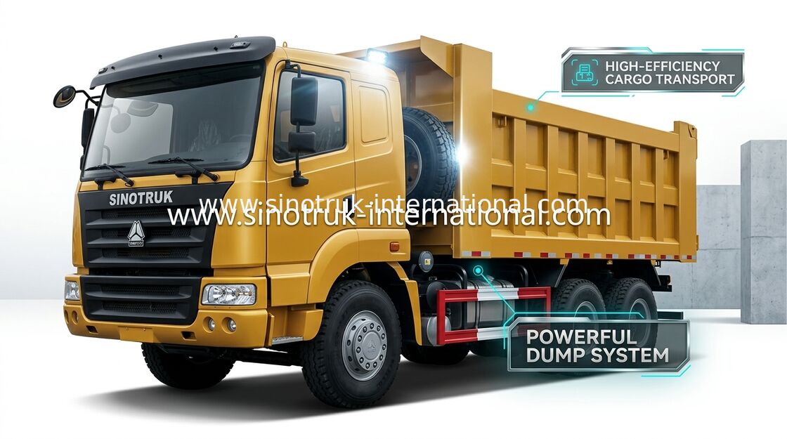 Camión volquete SINOTRUK HOWO 25-40tons 371HP 6X4 RHD 10-25CBM ZZ3257N3647A del volquete
