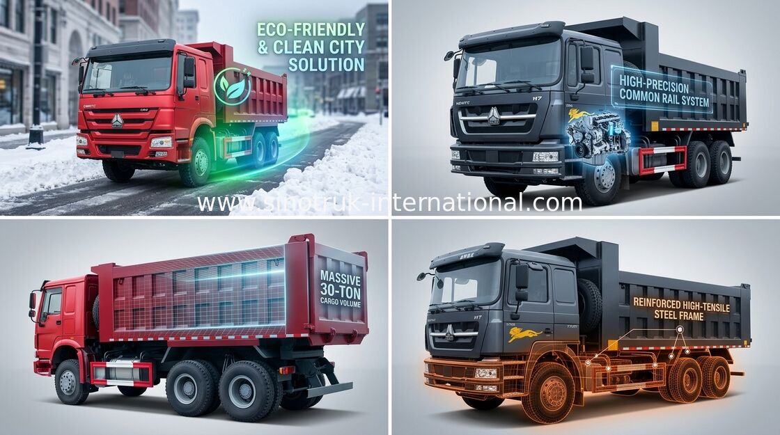 El camión volquete SINOTRUK HOWO 10 del volquete rueda 371HP mercancías de la carga 25-40tons 10-25CBM