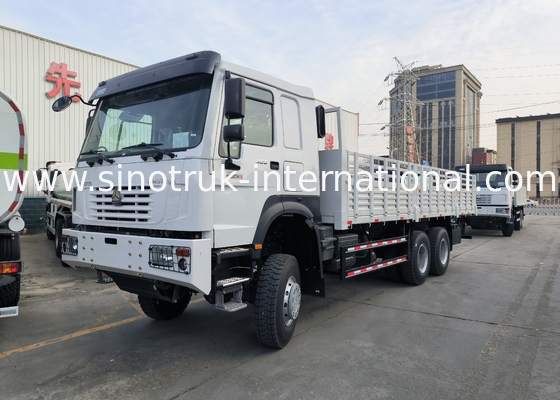 Sinotruk Howo Nuevo camión de carga 6 × 6 con tracción en todas las ruedas Lhd 10 ruedas de carga larga