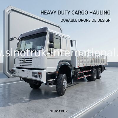 Sinotruk Howo Nuevo camión de carga 6 × 6 con tracción en todas las ruedas Lhd 10 ruedas de carga larga