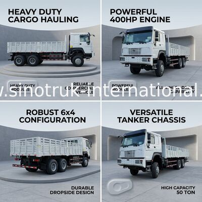 Howo Full Drive Cargo Box Truck 400 CV 4 Ejes