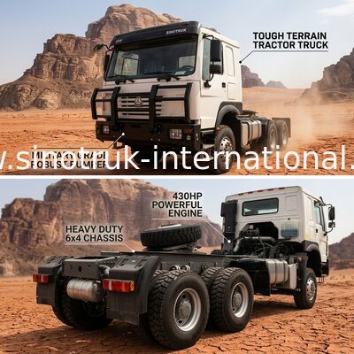 SINOTRUK 430 caballos de fuerza 6 × 4 tractor con un parachoques militar