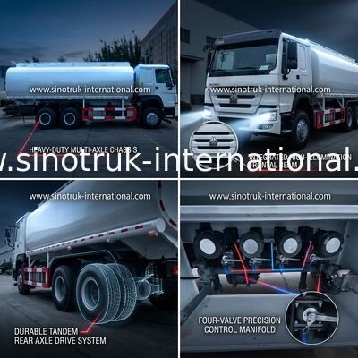 Camión del tanque de aceite de las ruedas de HOWO 6×4 10 400HP 20CBM para el transporte