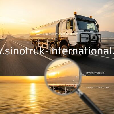 SINOTRUK HOWO Rojo 371HP 8×4 12 Ruedas Cisterna de aceite de alta capacidad Camión 30CBM