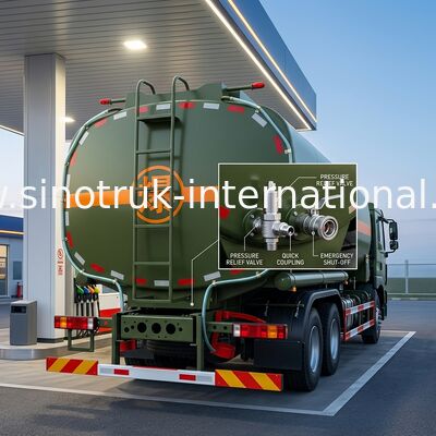Ordenador del camión de petrolero del combustible de aceite de SINOTRUK 30CBM que reaprovisiona el buque de petróleo de combustible móvil de los camiones de combustible