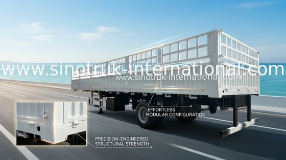 De carbono del acero de la utilidad remolques semi 30-60 toneladas para el transporte especial de las mercancías