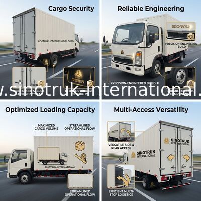 SINOTRUK HOWO Camiones profesionales ligeros de bajo ruido para la construcción RHD