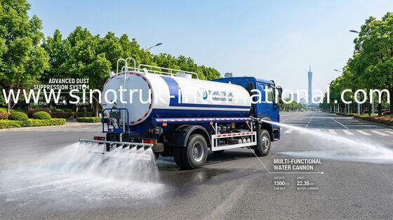 SINOTRUK HOWO Camión tanque de agua 4x2 RHD 300HP 10CBM para el transporte de agua duradera