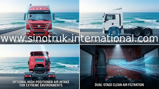 Camión SINOTRUK HOWO LHD 4X2 Euro2 380HP ZZ4187S3511V del tractor
