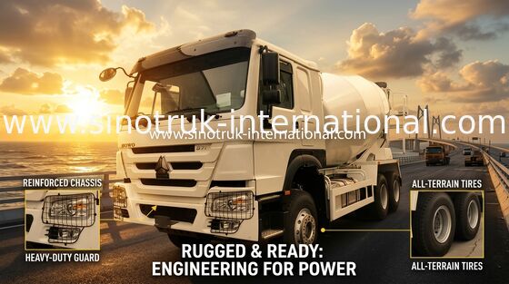 Camión hormigonera HOWO 371HP 10m³ con bomba y motor Eaton para construcción de alta resistencia