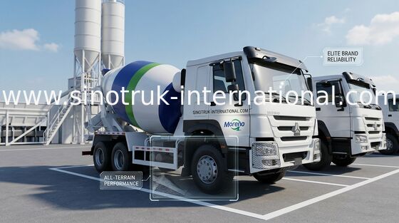 Euro blanco concreto II ZZ1257N3841W del camión 371HP del mezclador de HOWO SINOTRUK