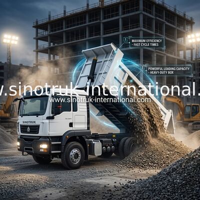 Chasis de Camión Volquete SINOTRUK TX con Motor de 371HP, Capacidad de Carga de 30-40 Toneladas y Opcional LHD / RHD