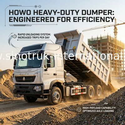 inotruk Nuevo camión de descarga Howo Chasis Weichai Motor 8 × 4 LHD 430HP