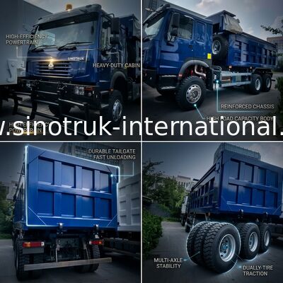 SINOTRUK HOWO Ghost Face Tipper Dump Truck LHD 6×4 371HP 20CBM El vehículo fue destruido por el fuego.