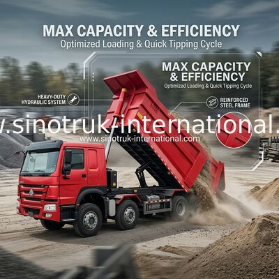 Camión de descarga con tirador SINOTRUK HOWO A7 8X4 para construcción ZZ3317V3567B1