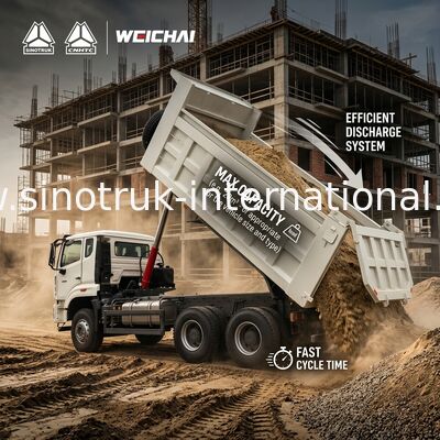 30 - 40 toneladas RHD 10 ruedas Tarpaulin Sinotruk Howo 6x4 camión de remate para la construcción
