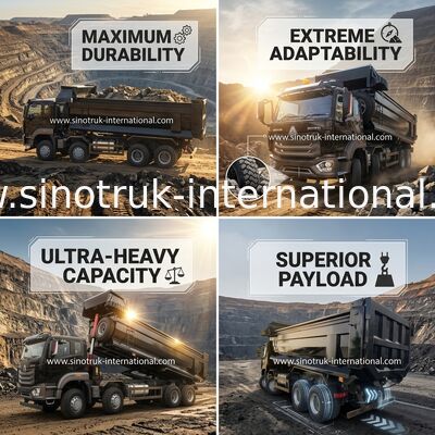 Explotación minera negra Tipper Dump Truck 20-50Tons 8 x de Howo euro 4 2 400Hp