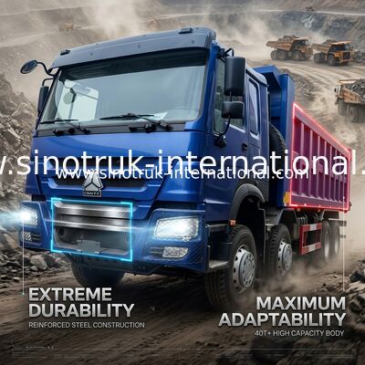 CAMIÓN VOLQUETE AZUL LHD DEL VOLQUETE DE SINOTRUK HOWO 400HP 8×4