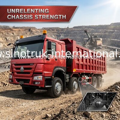CAMIÓN VOLQUETE ROJO LHD DEL VOLQUETE DE SINOTRUK HOWO 400HP 8×4